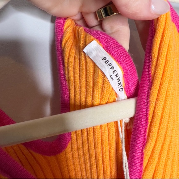 ππ Easy on the Eyes S-M Body-con Dress in Tangerine by Pepper Mayo - NWT! πΈπ - Picture 7 of 11